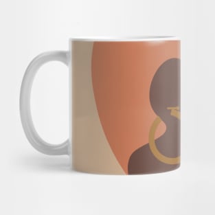 Modern Black Woman, Boho Afro Girl Mug